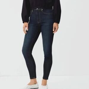 NEW Everlane The High-Rise Skinny Jean in Deep Indigo Size 26‎ Ankle